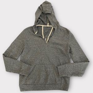 Lanston Women’s Hoodie Sweatshirt Small Open Tie Back Beachy Surf Neutral Hooded